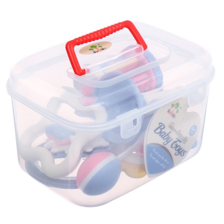 A set of rattles with lavender teethers, MIX color-13