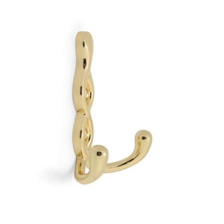 Furniture hook cappio pigtail, two -rod, color gold