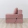 Crowned armchair-bed "Essen", velor fabric, dusty rose color