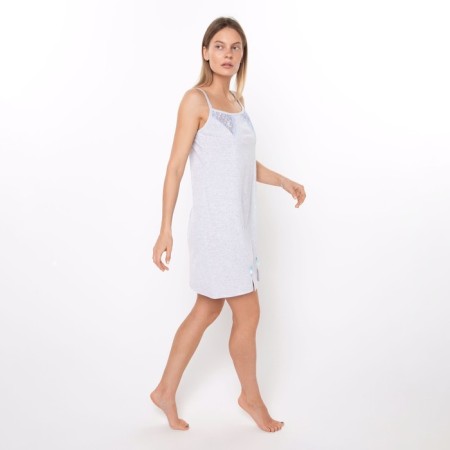 Night shirt female, the color is light gray, size 48-4