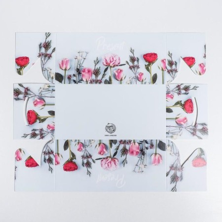 Capcake box, confectionery packaging, 2 cells "Present", 16 x 8 x 7.5 cm-3