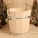 Bucket of linden, 10l, plastic insert, handle-river Russian patterns