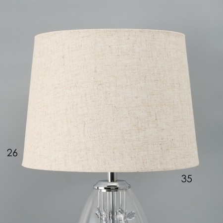 Table lamp with lampshade Risalux "Morgan", E27, 40 W, Chrome, 35 × 35 × 62.5 cm-5