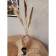 Decorative glass vase, 140 × 140 × 190 mm, beige color