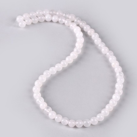 Beads made of natural stone "White quartz" set 58 pcs., Size 1 pc. - 6 mm-1