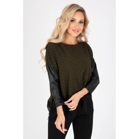 Female blouse, size 42, khaki color-13