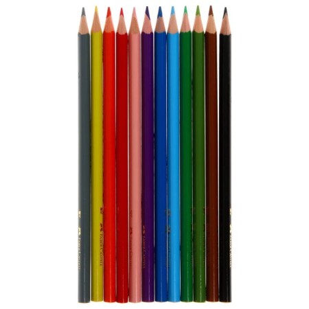 Pencils of 12 Faber-Castell Eco 1205 7/2.8 mm colors, three-sided housing, with a sharpener-8