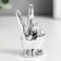 Souvenir Ceramics "Hand - Peace" silver 4x2.7x7.5 cm