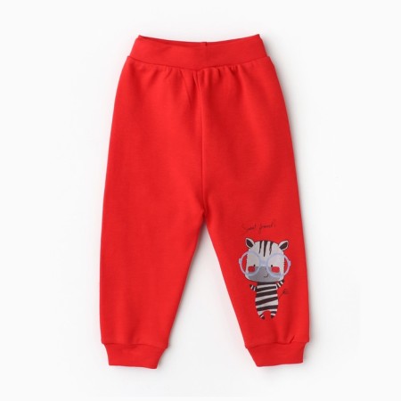 Pants children, red color, height 68 cm