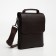 Male bag on the Textura valve, outer pocket, brown color