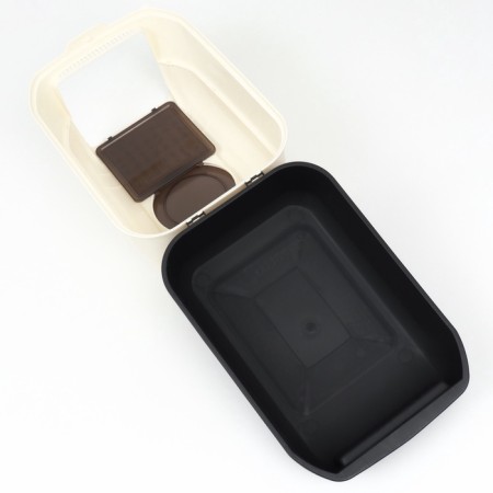 The toilet is closed with a folding top of 36 x 51 x 34 cm, black-12