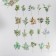 Stickers for creativity PLC PVC "Green leaves" set 40 pcs 9x10.5 cm