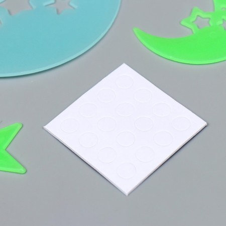 Sticker phosphorus plastic "Stars and months-Smails" set of 12 pcs 17x12 cm-3