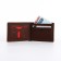 Male purse without fastening, for bills, for cards, brown color