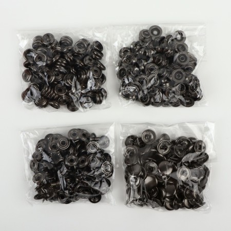 Installation button, omega (o-shaped), iron, d = 12 mm, black nickel color-3