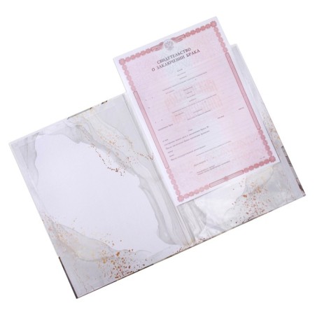 The folder for the certificate of marriage "Together forever", A4-3