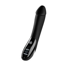 Vibrator Mystim Tickling Truman, with electrical stimulation, black color, 27 cm