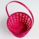 Wicker basket, D19 x 9.5 x 32 cm, pink, bamboo