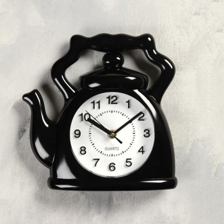 Watching clock, series: kitchen, "kettle", smooth move, 24 x 24 cm