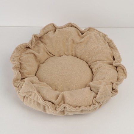 Animal bed lynx on a screed with ears, beige color 30-50 cm-1