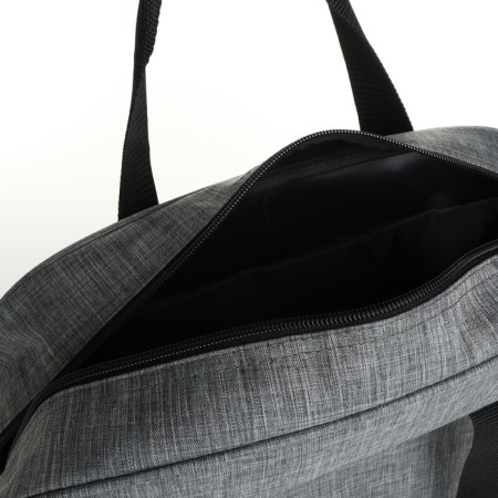 Road bag with lightning, external pocket, long belt, gray color-2