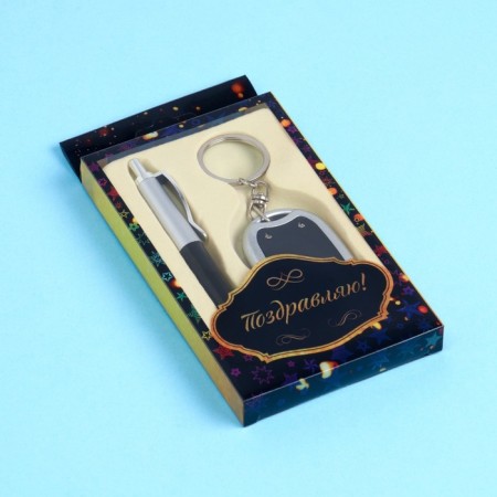 Gift set 2V1 (pen, black flashlight)-1