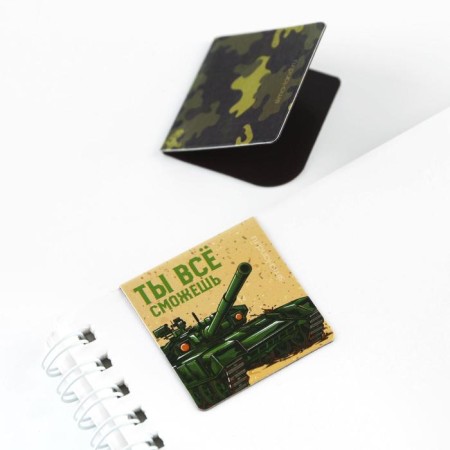 Magnetic bookmarks "Real Hero", on a postcard, 4 pcs-3