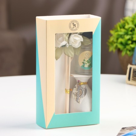Gift set with a diffuser "Vase with a flower" jasmine, "wealth of aroma"-6