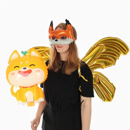 Set of foil balls "Carnival set. Fox ", 3 pcs.-2