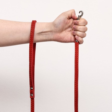 Leather leather single -layer, driven, 1.37 m x 1 cm, red-6