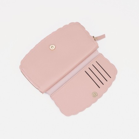 Women's wallet with lightning, light pink color-3