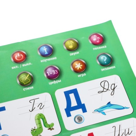 Electronic sound poster "Talking alphabet", 8 modes-5
