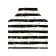 Apron kitchen with a photocrint "strips with hearts", adjustable, size OS