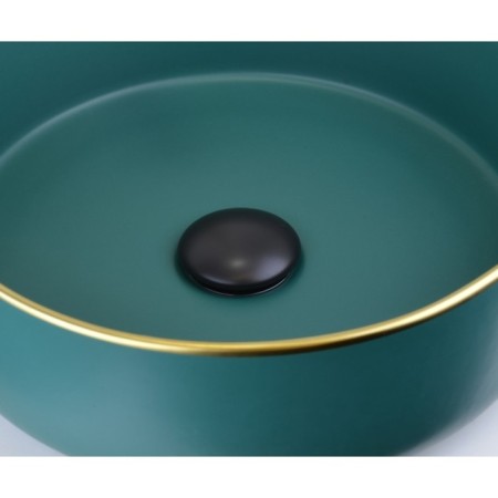 Bottom valve Bronze de Luxe 1001b, for the shell, ceramics/brass, black-1