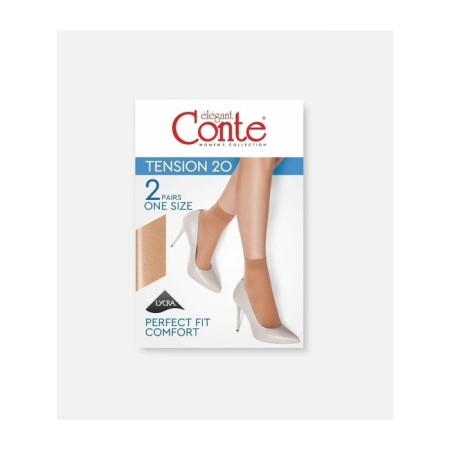 Women's socks CONTE ELEGANT TENSION 20, size 23-25, Bronz color, 2 pairs-2