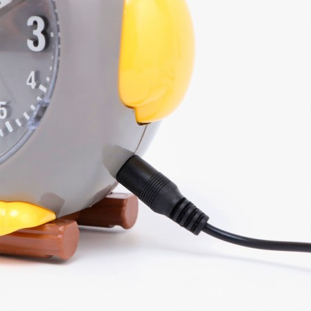 Clock - an alarm clock "Owl" for children, with a mirror and a comb, d -7.5 cm, aa, usb-4