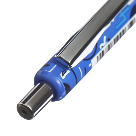 Automatic ballpoint handle 0.7 mm, vinson, blue oil, software, barcode for pcs, mix-4