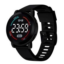 Men's washing watches, silicone strap, black