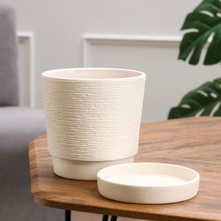 Flower pot "Nest" Platan White No. 3 1.9 liters-1