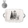 Serving share "Hugge", 23.5 × 14 × 3 cm, white color