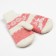 Women's mittens, white/red color, size 20-22