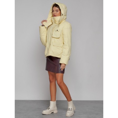 Winter jacket, size 42, light yellow color-4