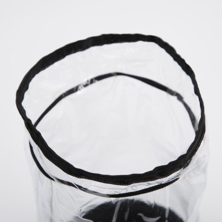Cosmetic bag on cord, black/transparent color-2