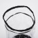 Cosmetic bag on cord, black/transparent color