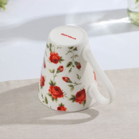 Porcelain shade mug "Flower print", 260 ml-3