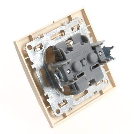 1-seater s/s outlet, Stekker series Erna, PST16-9010-02, ivory-2