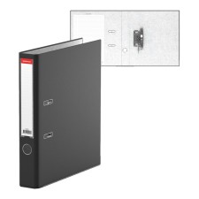 A4, 50 mm, Erichkrause “Business” folder, assembled, black, plastic pocket, metal kant, 2 mm cardboard, capacity of 350 sheets