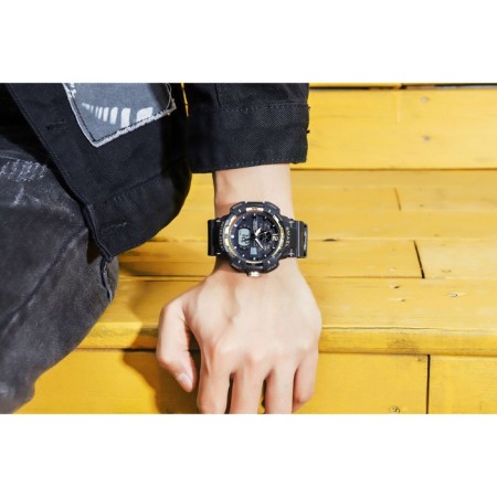 Watch is electronic watch, with an alarm clock, D-5.3 cm, strap L-26 cm, 5 atm, black-4