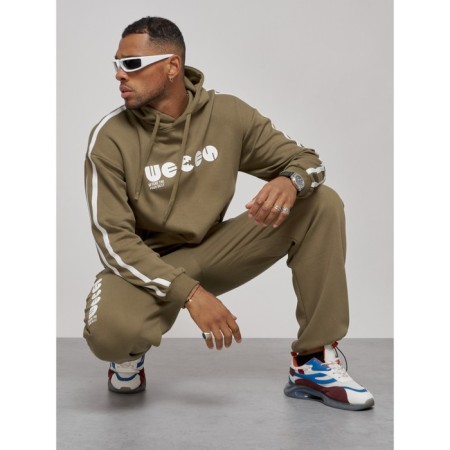 Male tracksuit, size 52, khaki color-19