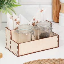 Organizer of a wooden kitchen, 16 × 9.5 × 8 cm